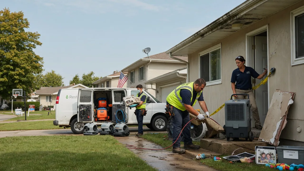 Water Damage Restoration in Middle Point, OH near me